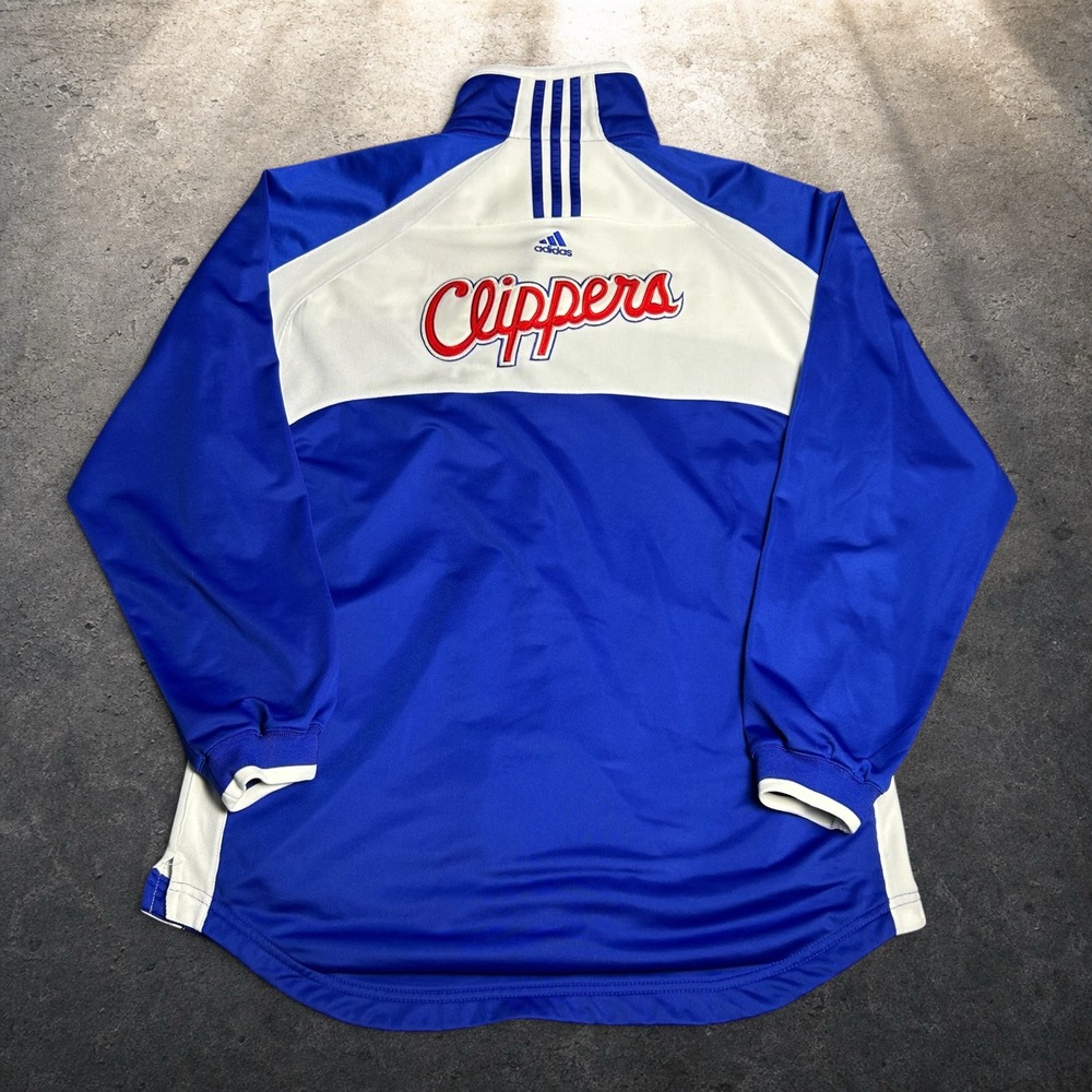 Adidas LA Clippers NBA Warm Up Jacket Blue White Tall Medium Retro Y2K 90s